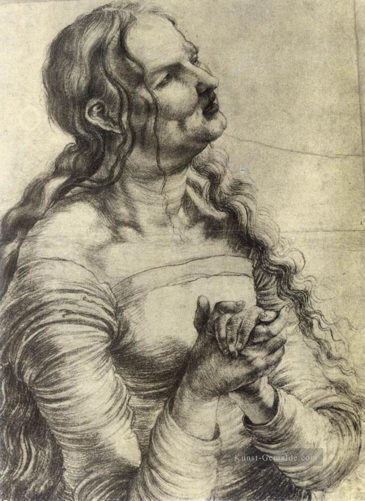 Weeping Frau Renaissance Matthias Grunewald Ölgemälde